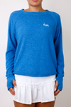 Embroidered Fun Lightweight Brushed Fleece Pullover Top