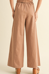 Stripe Pants With Elastic Waist