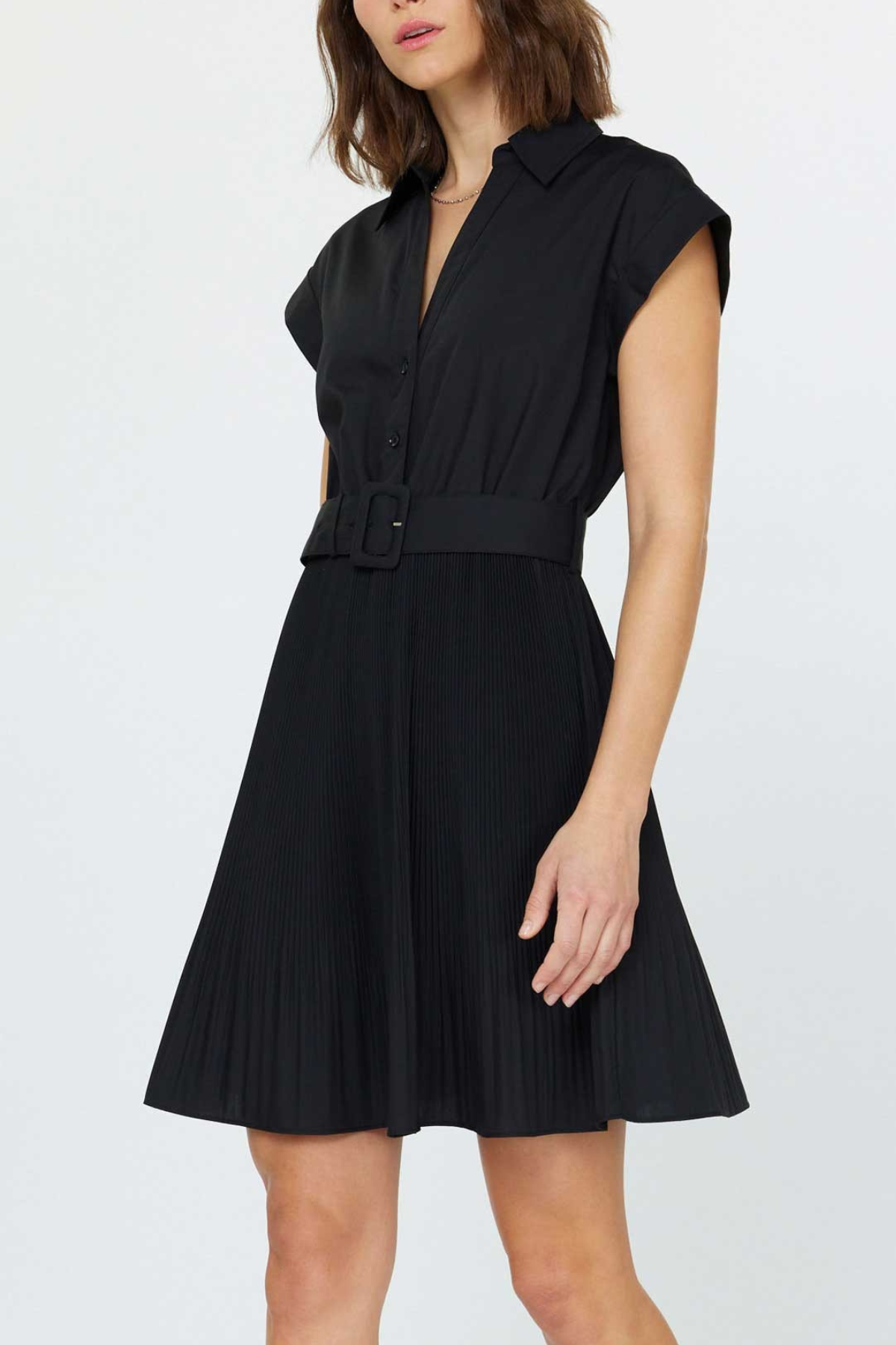 Button Down Collared Midi Dress