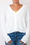 Button Down Cropped Cardigan