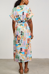SRB Button Front Maxi Dress