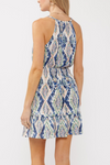 Love Stitch Surplice Smocked Mini Dress