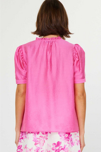 Half Sleeve Ruffled Detail Blouse
