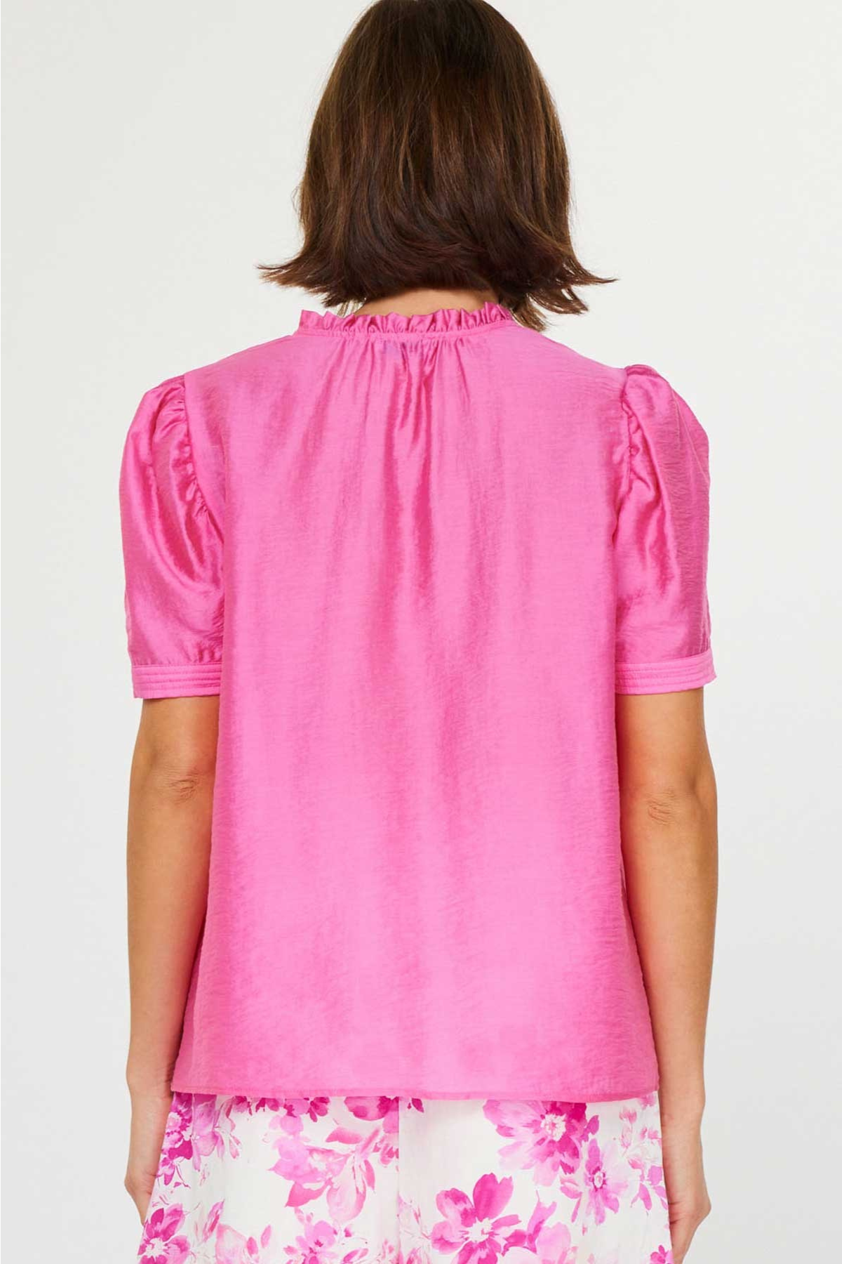 Half Sleeve Ruffled Detail Blouse