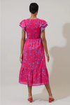 Sugar Lips Delina Floral Tiered Midi Dress