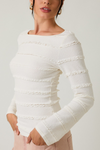 Boat Neck Long Sleeve Top