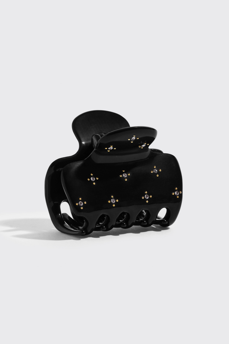 Rhinestoned Medium Puffy Claw Clip