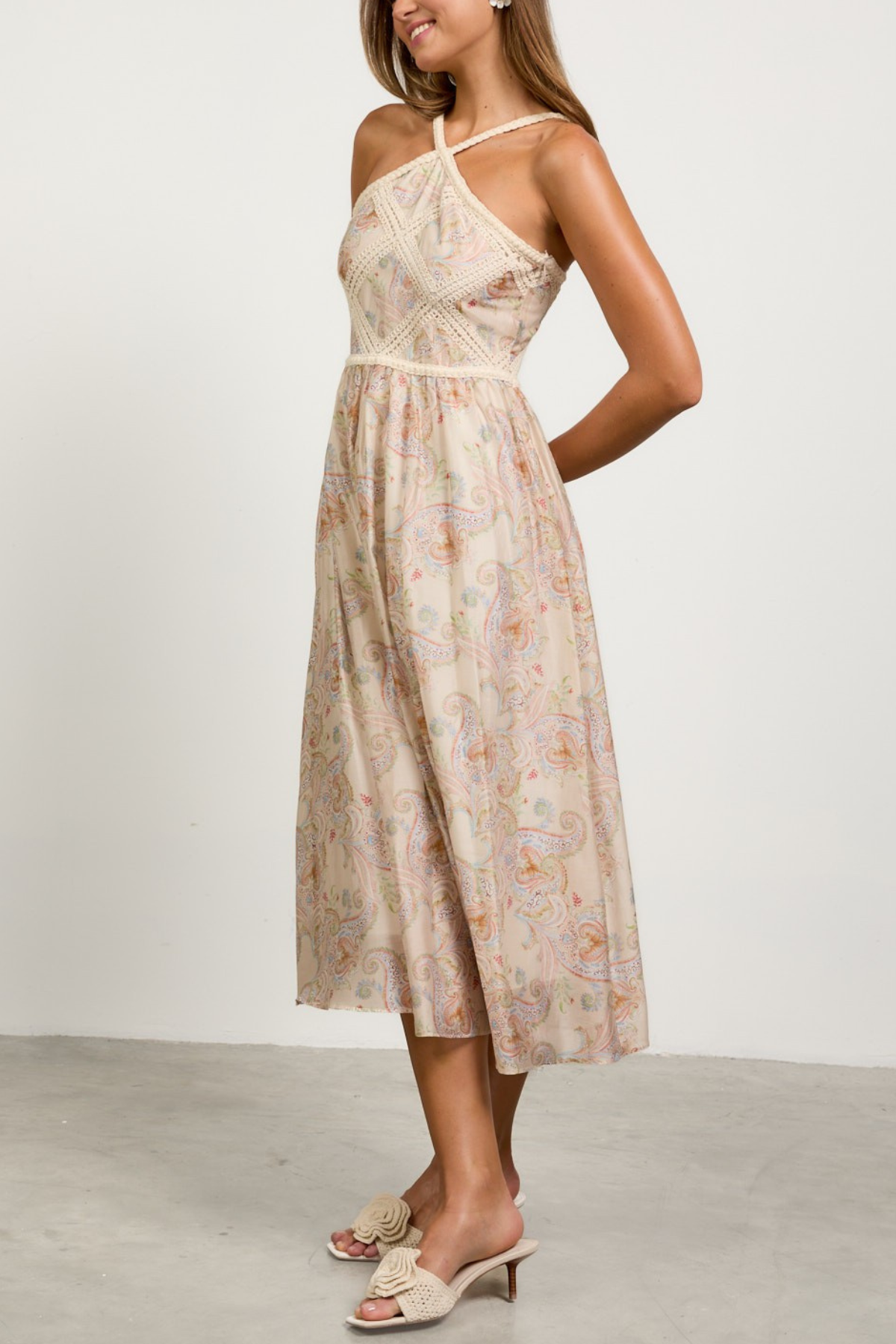 SRB Halter Neck Midi Dress