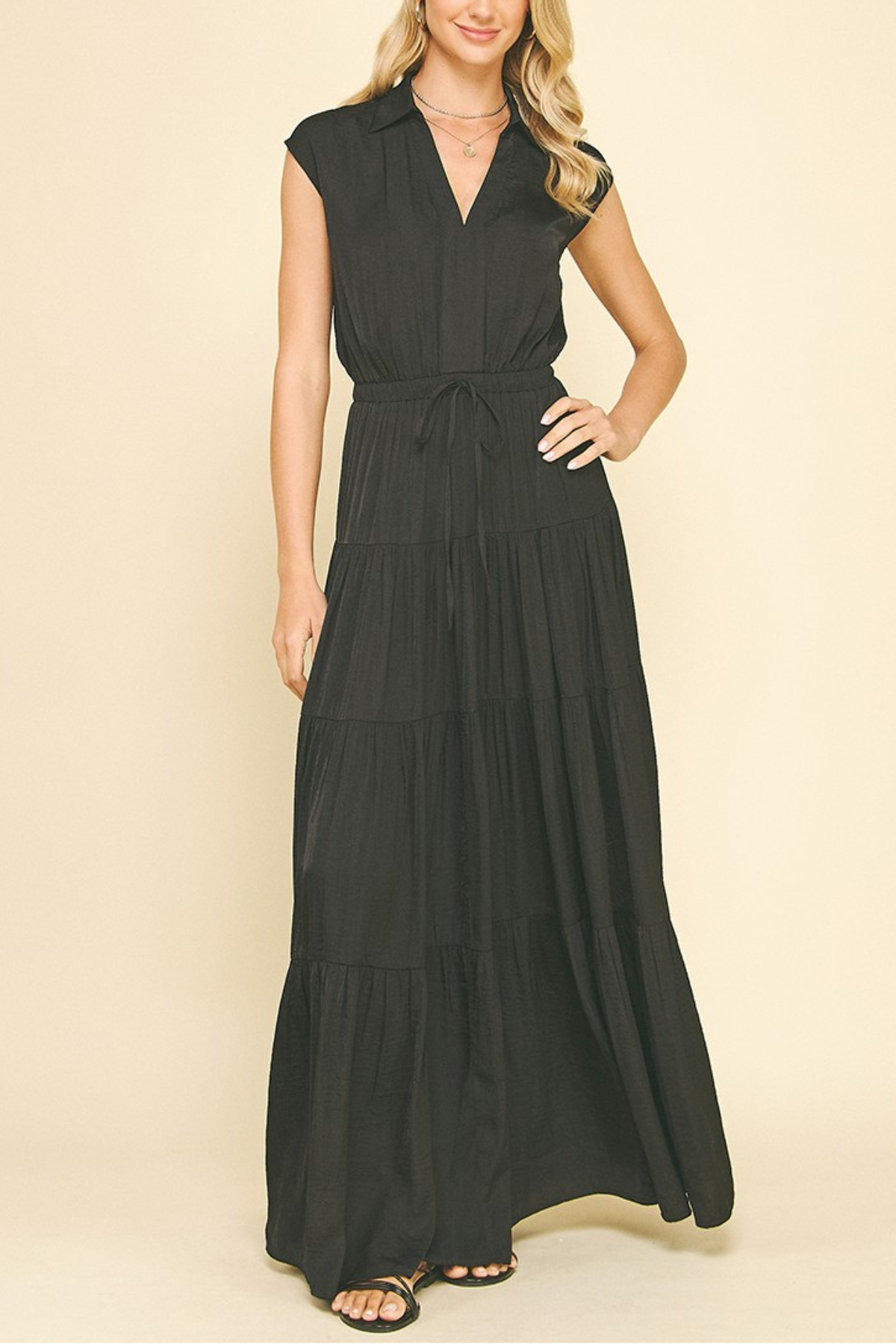Sleeveless Tiered Maxi Dress