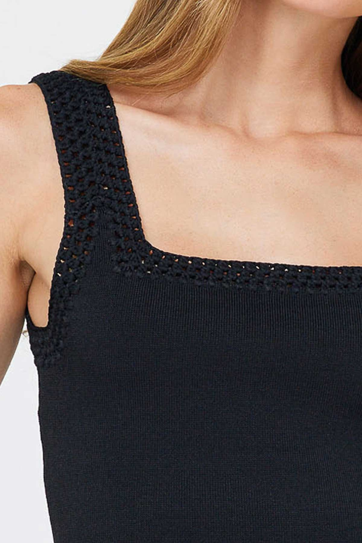 Square Neck Sweater Tank Top