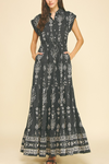 Print Tiered Maxi Dress