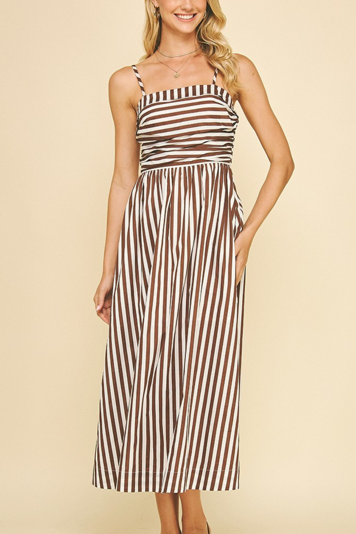 Striped Midi Dress
