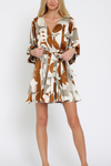 3/4 Dolman Sleeve Mini Dress