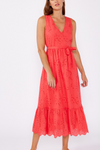 Eyelet Tank Midi Dress