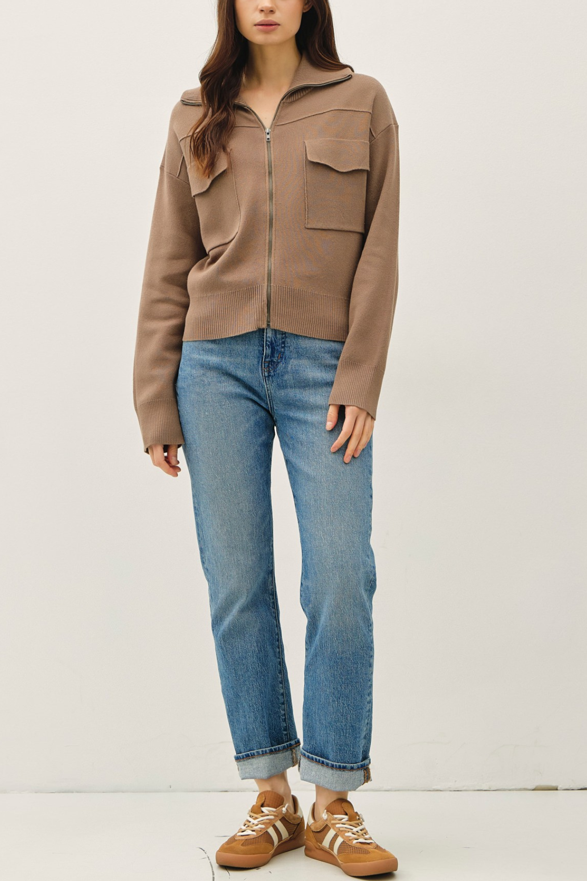 Zip Up Sweater Jacket