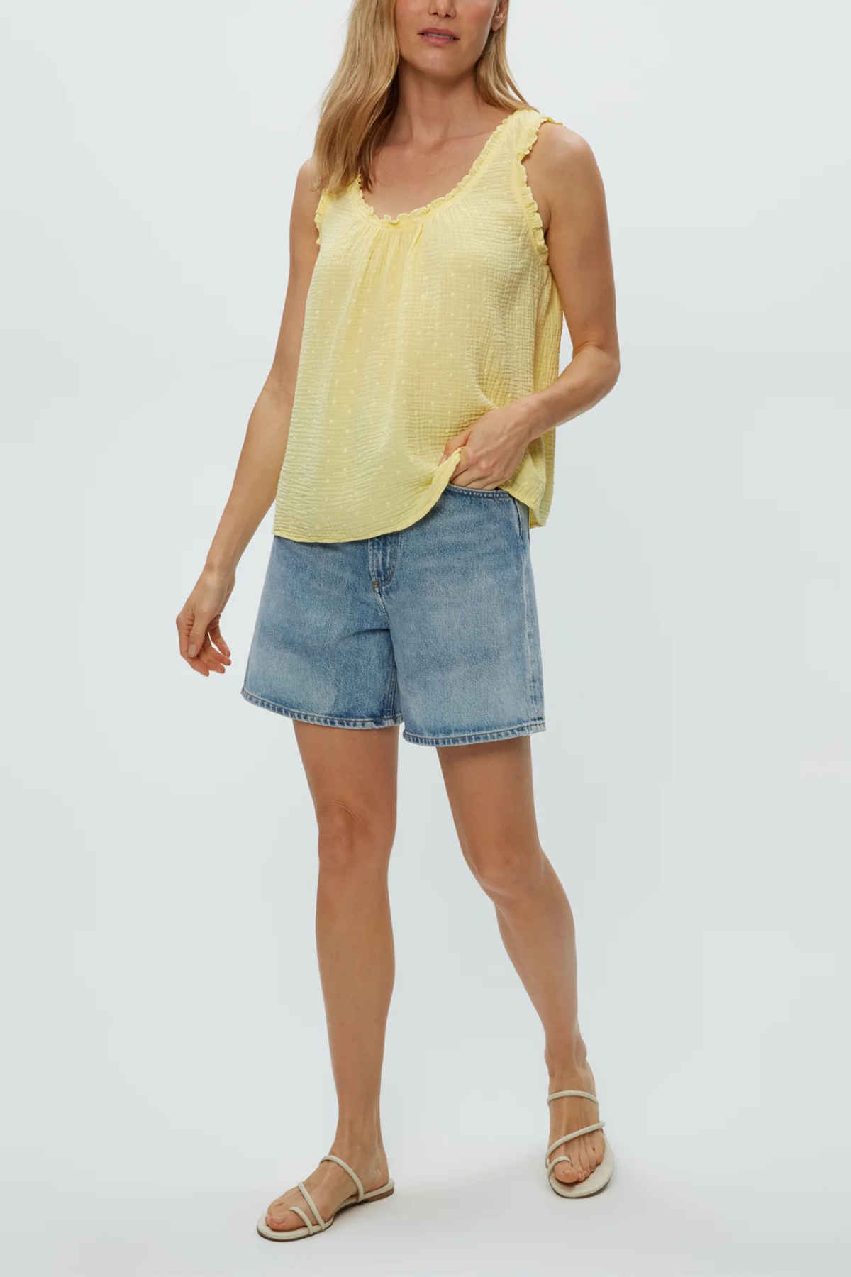 Michael Stars Devon Dot Gauze Tank