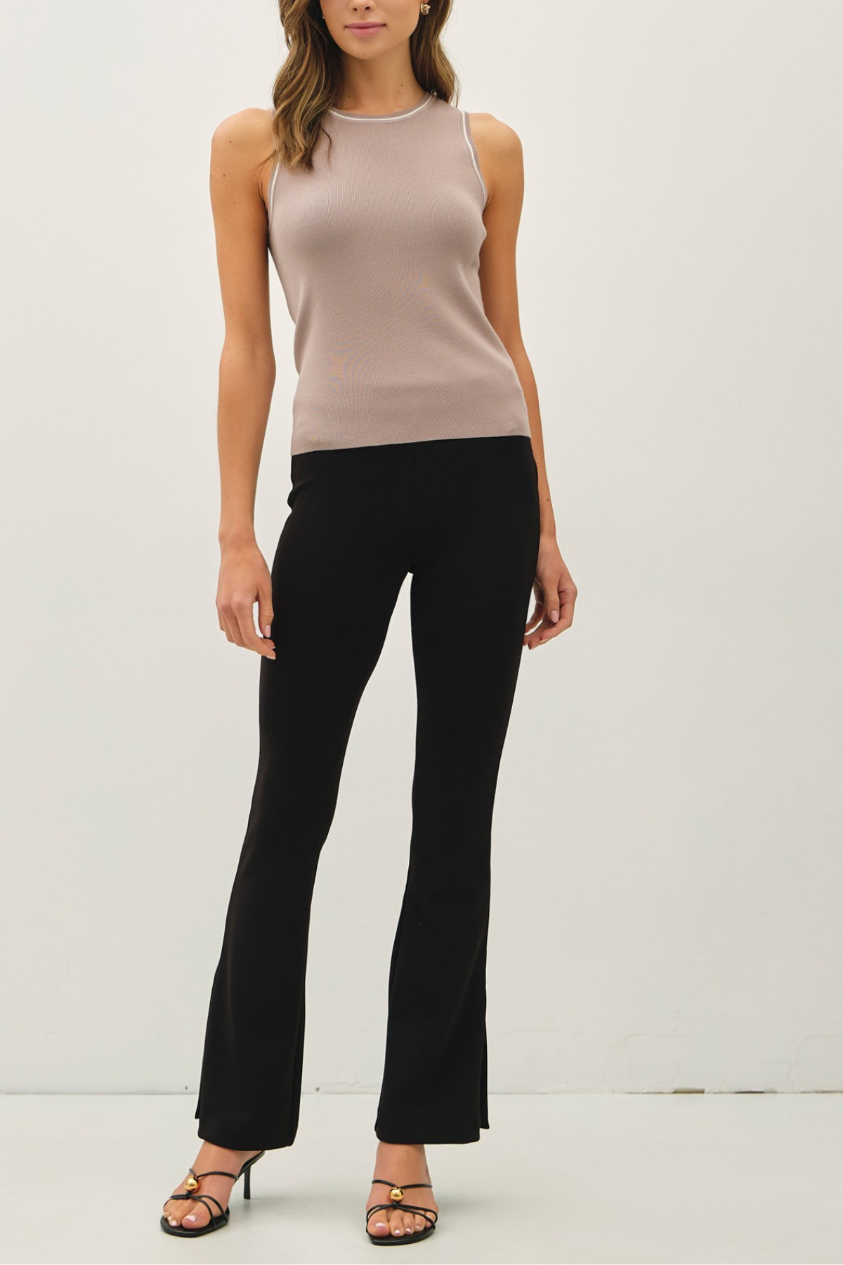 Contrast Line Sweater Tank