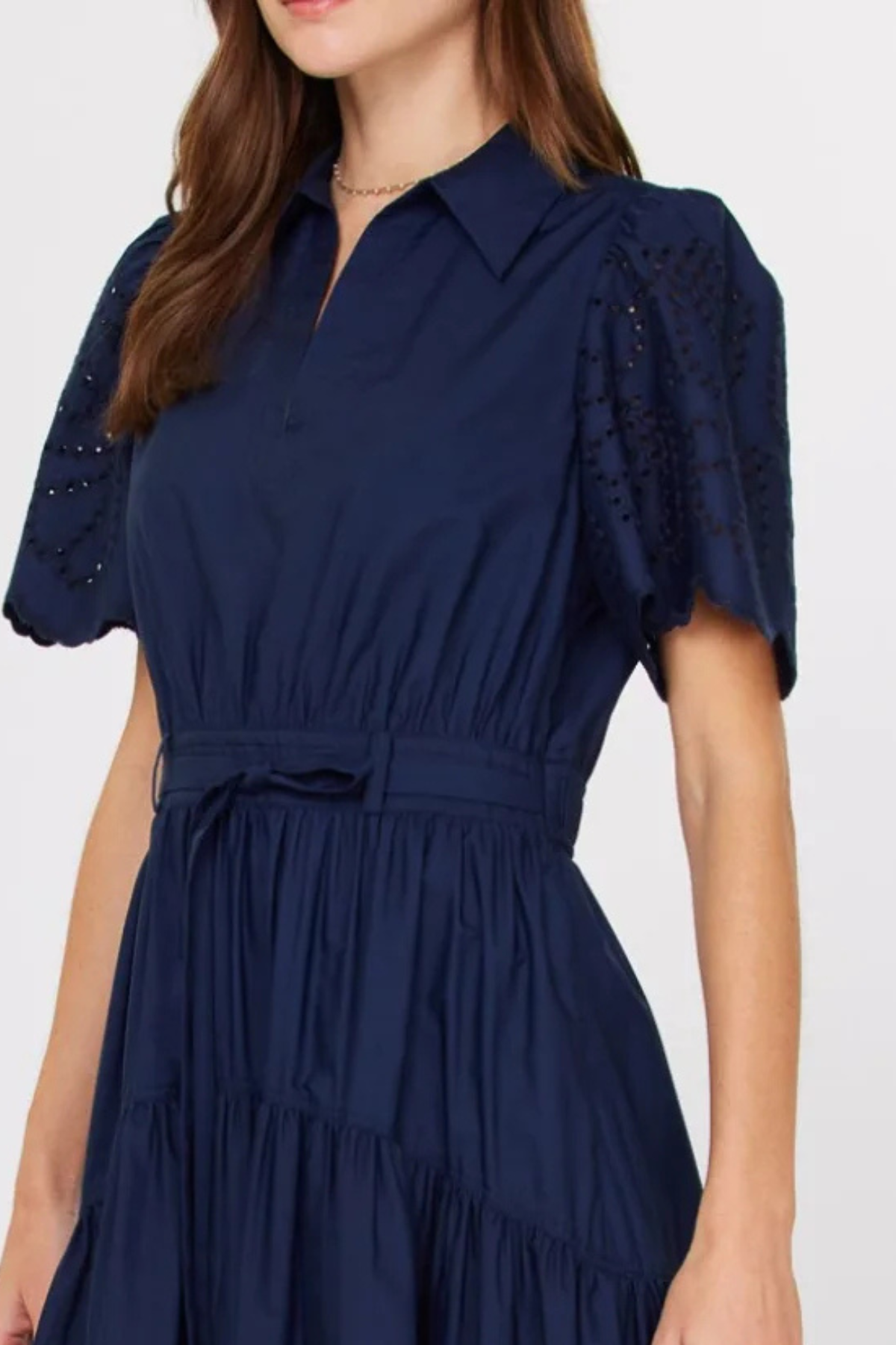 Embroidered Midi Dress