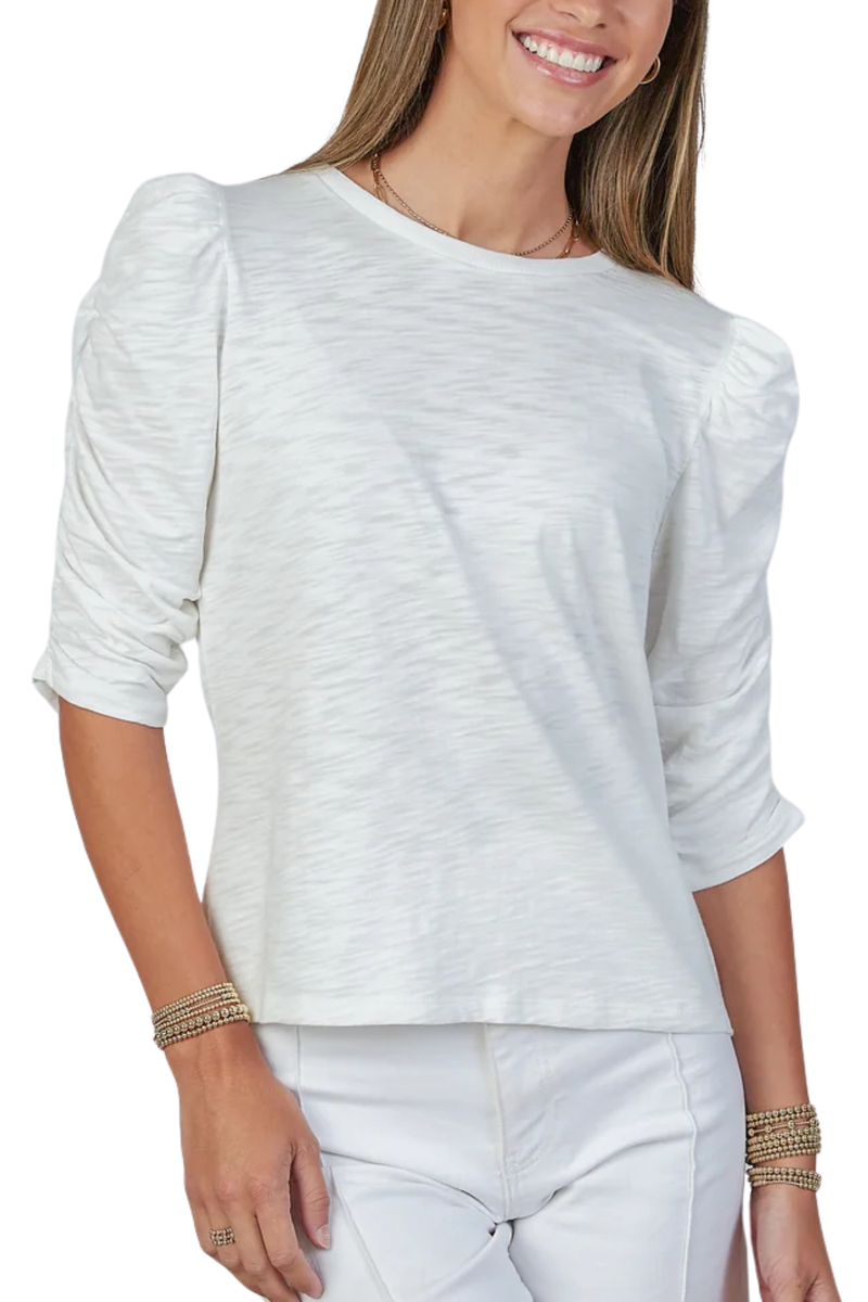 Sophie Ruched Tee *REORDER COMING*