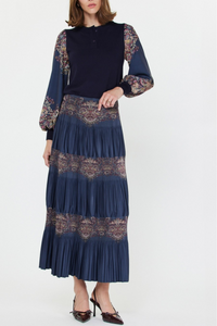 Pleated Midi Skirt