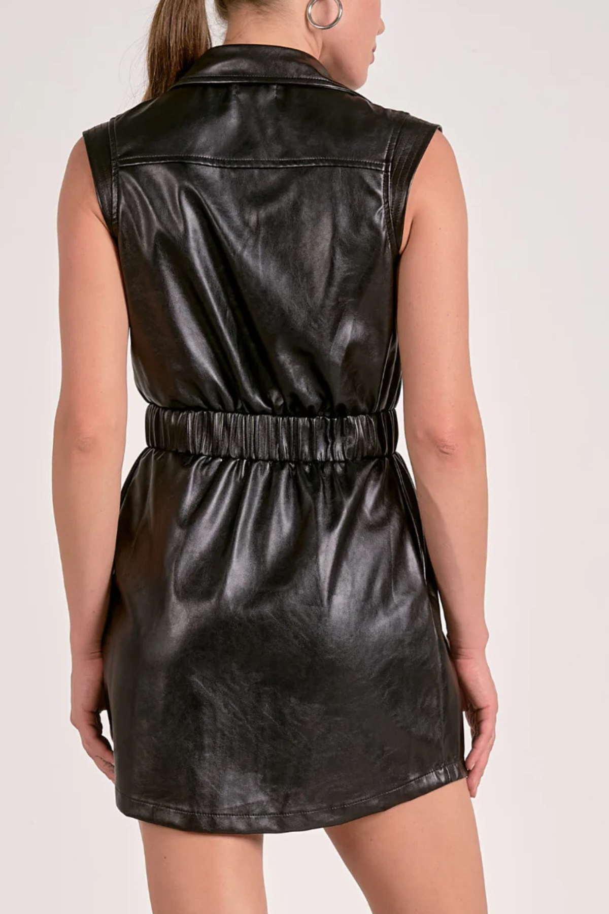 Faux Leather Dress