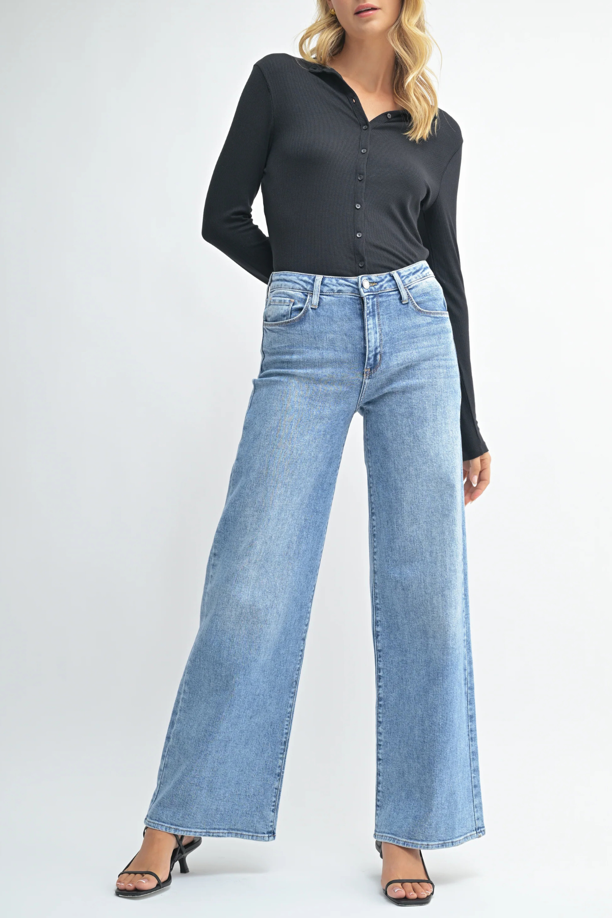 JBD Stretchy Wide Leg Jeans