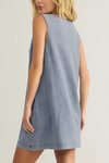 Sloane V-Neck Jersey Denim Mini Dress
