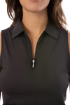Golftini Sleeveless Zip Tech Polo