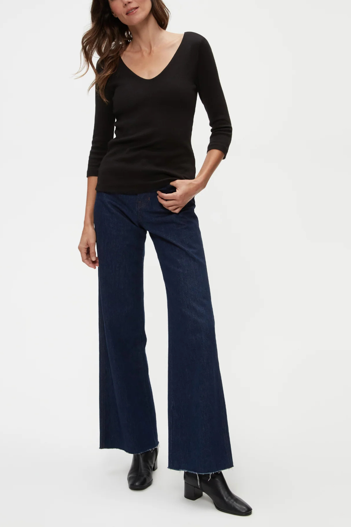 Michael Stars Angelina Shine V-Neck Tee