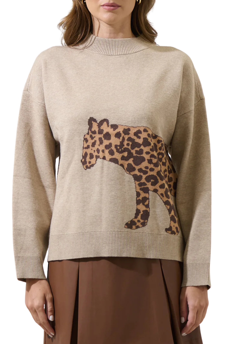 Jazara Leopard Knit Sweater