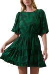 Benti Abstract Suma Ruffle Mini Dress