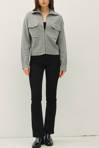 Zip Up Sweater Jacket