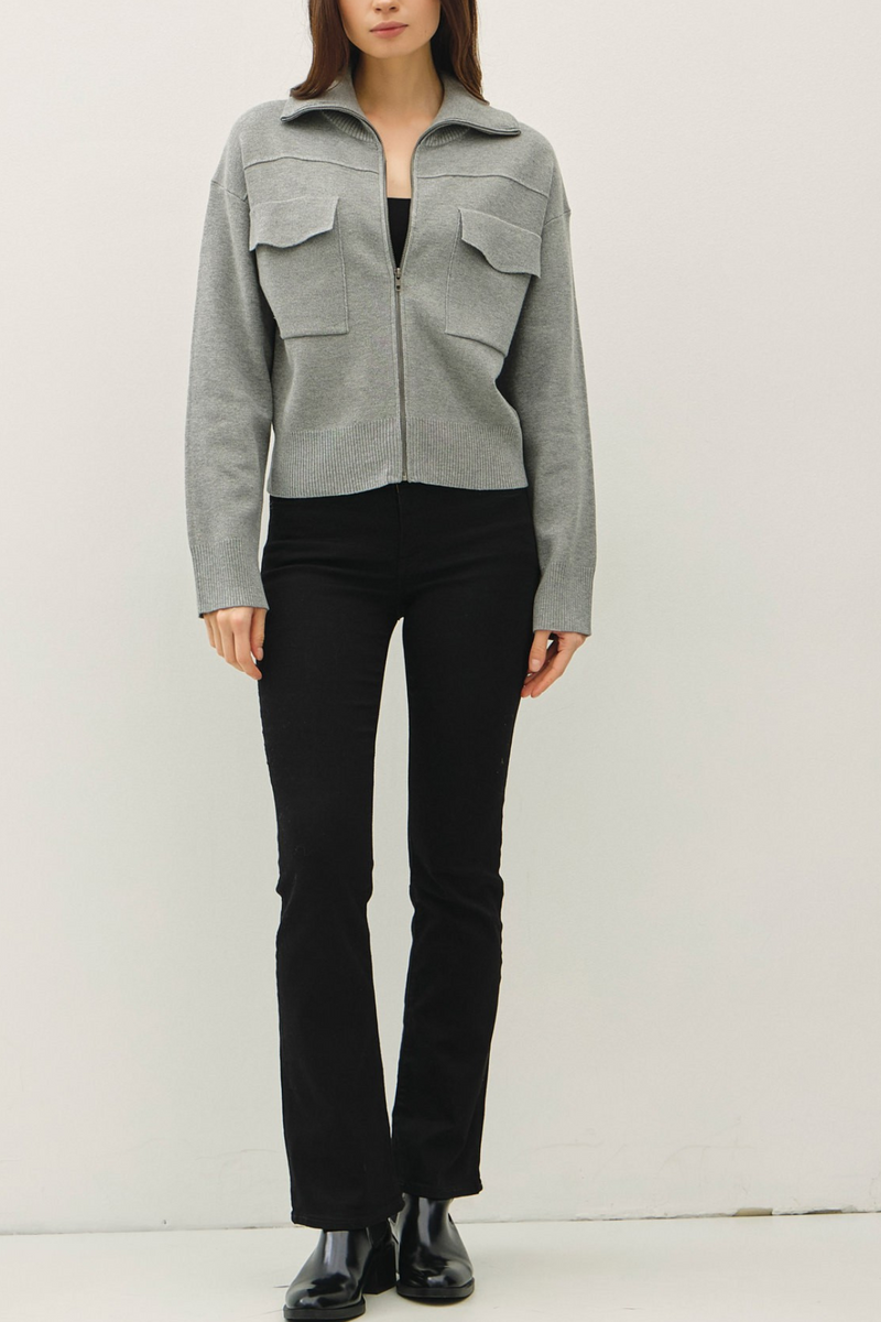 Zip Up Sweater Jacket