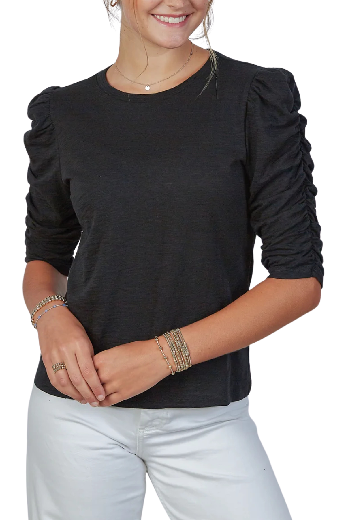 Sophie Ruched Tee *REORDER COMING*