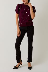 Puff Short Sleeve Sweater Top