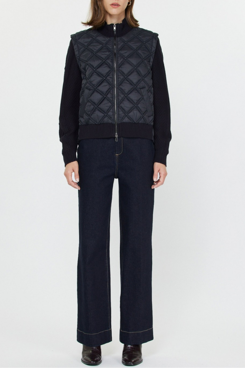 Quilted Sweater Jacket