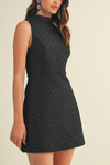 Mock Neck Sleeveless Dress