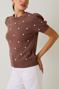 Puff Short Sleeve Sweater Top