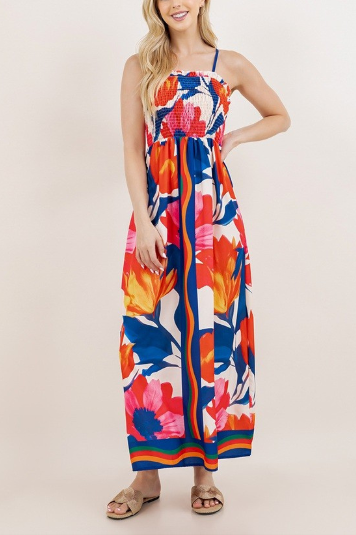 Floral Smocked Maxi Dress