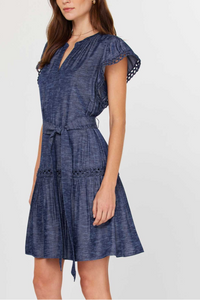 Embroidered Mini Dress