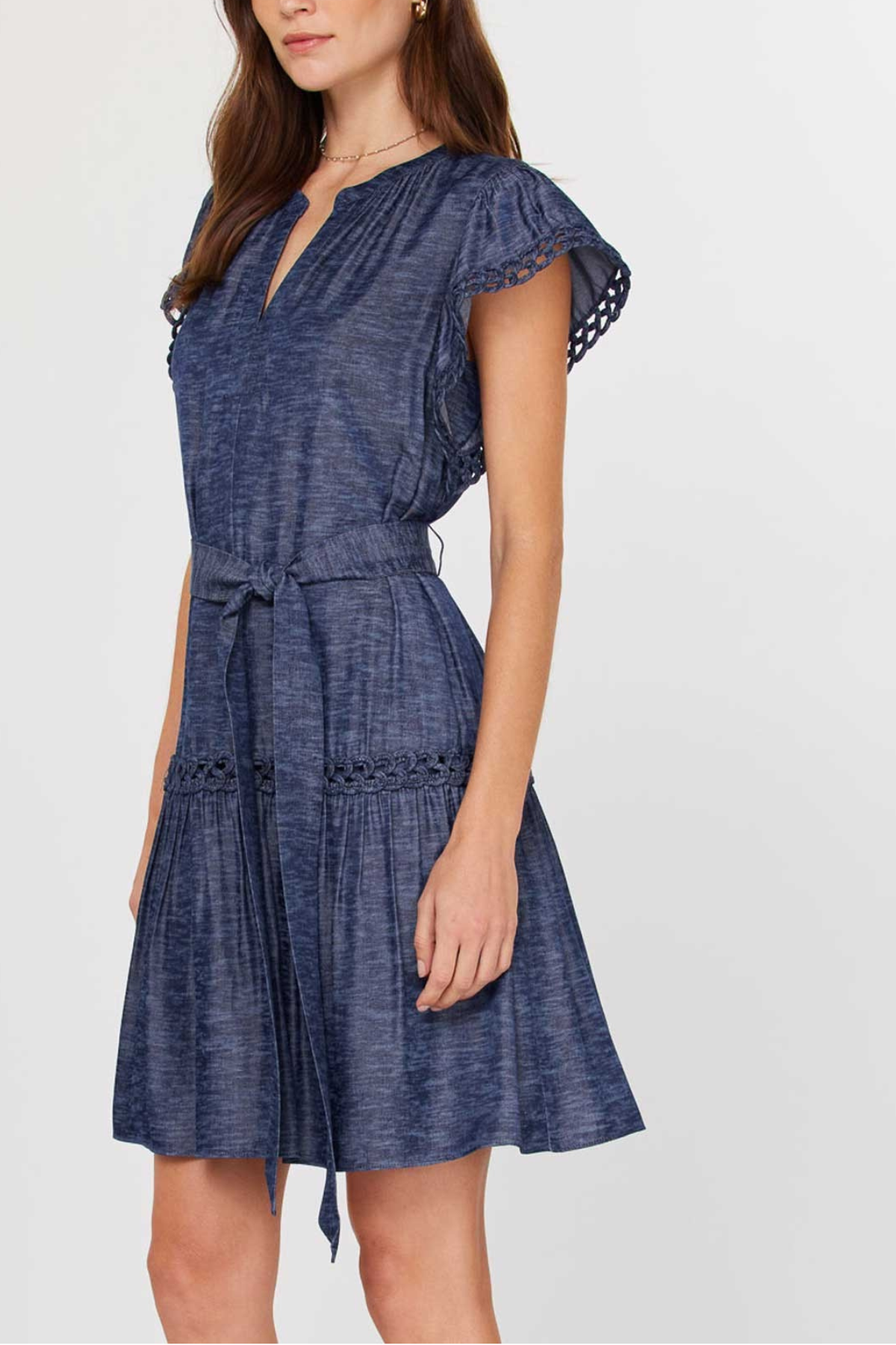 Embroidered Mini Dress