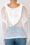 Flag Hooded Crochet Sweater