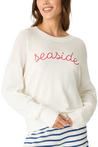 P.J. Salvage Seaside Waffle & Embroidered Sweater