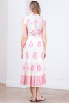 Button Down Belted Printed Dress