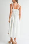 Linen Embroidered Midi Dress