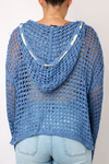 Flag Hooded Crochet Sweater