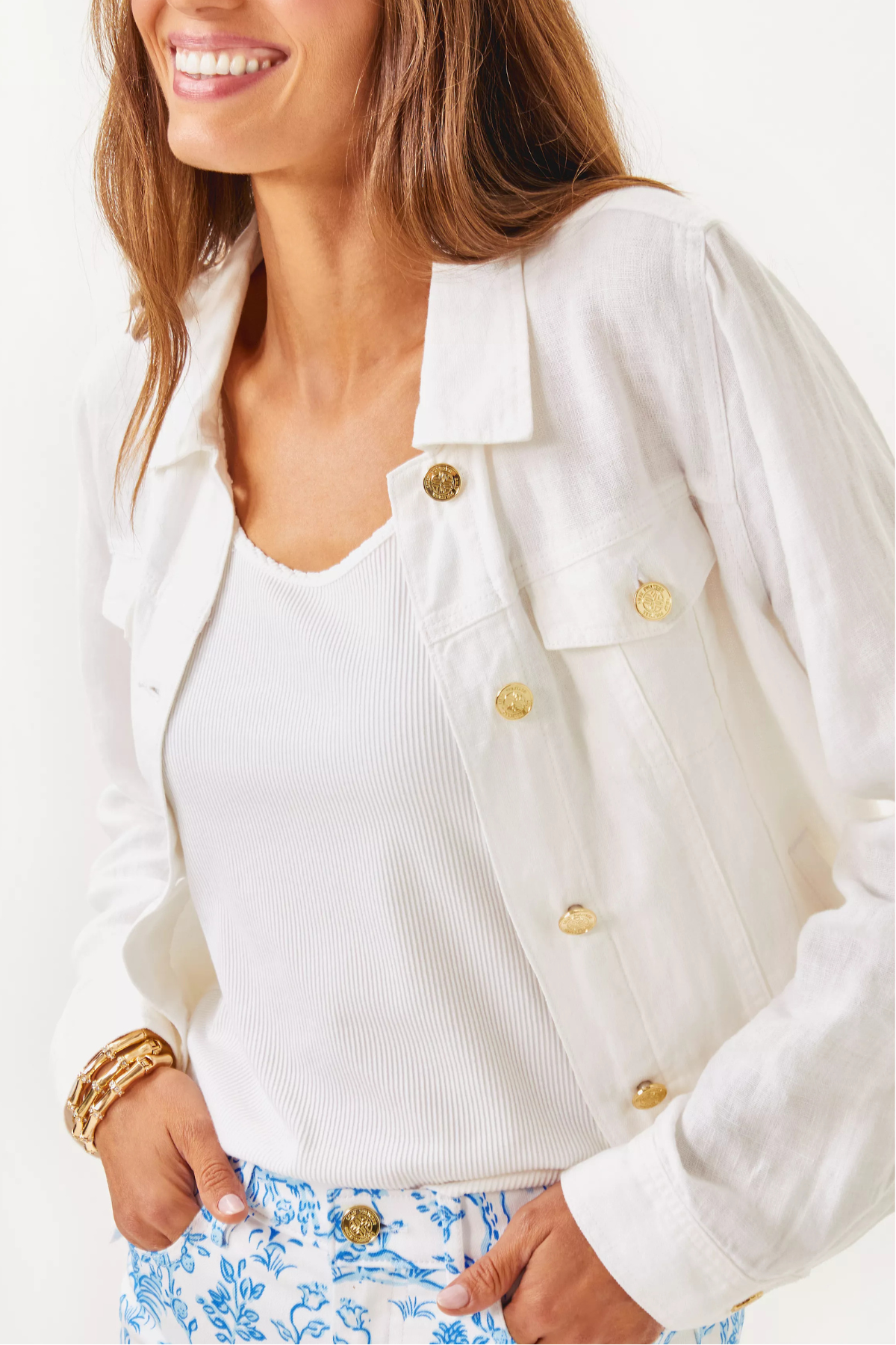 Lilly Pulitzer Seaspray Linen Jacket