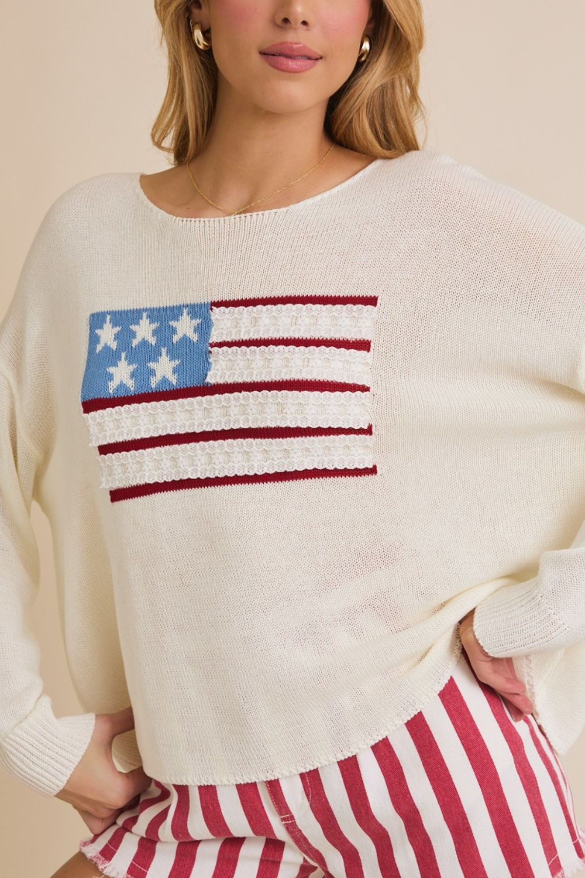 Lace Flag Sweater