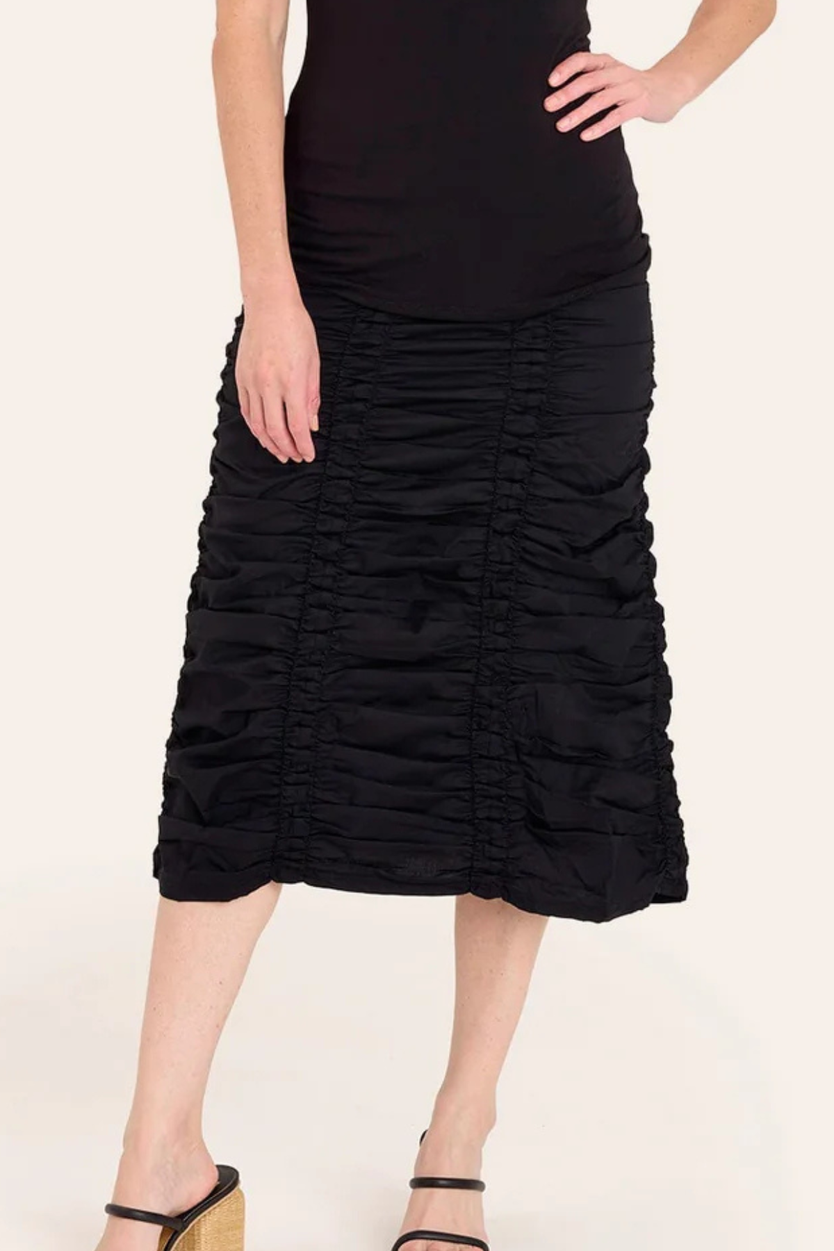 XCVI Double Shirred Panel Skirt
