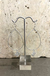 CZ Drop Clover Earrings